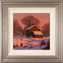Edward Hersey, Original oil painting on panel, Winter Chimes Medium image. Click to enlarge