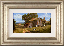 Edward Hersey, Original oil painting on panel, Down at the Old Dairy