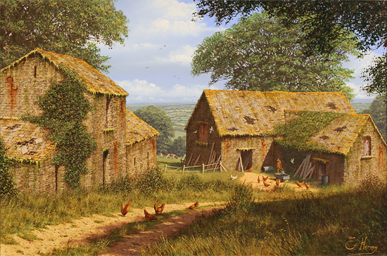 Edward Hersey, Original oil painting on canvas, On the Brink of Summer, North Yorkshire