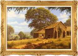 Edward Hersey, Original oil painting on canvas, Sprawling Scenes of Summer, North Yorkshire Medium image. Click to enlarge