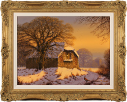 Edward Hersey, Original oil painting on canvas, Evening Falls, North Yorkshire Medium image. Click to enlarge