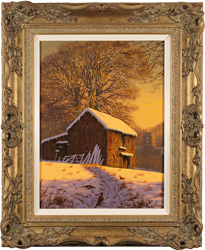 Edward Hersey, Original oil painting on canvas, Winter Warmth, North Yorkshire Medium image. Click to enlarge