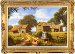 Edward Hersey, Original oil painting on canvas, Memories from a  North Yorkshire Farm Medium image. Click to enlarge