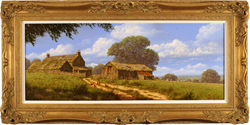 Edward Hersey, Original oil painting on canvas, Hill Top Farm, Yorkshire Dales Medium image. Click to enlarge