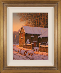 Edward Hersey, Original oil painting on canvas, Winter Walk, North Yorkshire Medium image. Click to enlarge