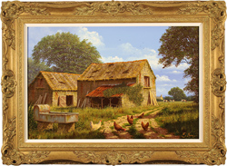Edward Hersey, Original oil painting on canvas, Off the Beaten Track Medium image. Click to enlarge