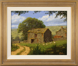Edward Hersey, Original oil painting on canvas, Summer in the Yorkshire Dales Medium image. Click to enlarge