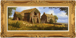 Edward Hersey, Original oil painting on canvas, Summer Farmhouse Medium image. Click to enlarge