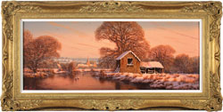 Edward Hersey, Original oil painting on canvas, The Warm Glow of Winter Medium image. Click to enlarge