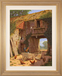 Edward Hersey, Original oil painting on canvas, Tales of the Yard Medium image. Click to enlarge