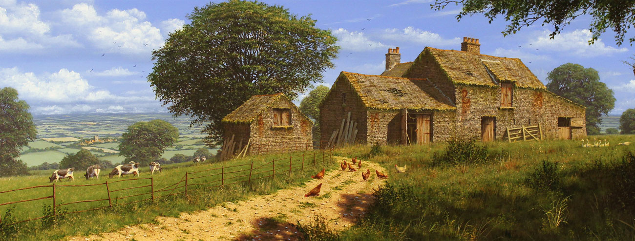 Edward Hersey, Signed limited edition print, View Over the Yorkshire Dales