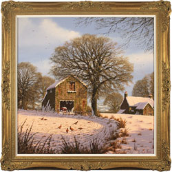 Edward Hersey, Original oil painting on canvas, A Light Dusting, Yorkshire Dales Medium image. Click to enlarge