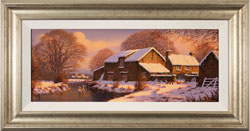 Edward Hersey, Original oil painting on canvas, Winter Warmth, Yorkshire Dales Medium image. Click to enlarge