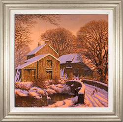 Edward Hersey, Original oil painting on panel, Warm Winter Glow Medium image. Click to enlarge