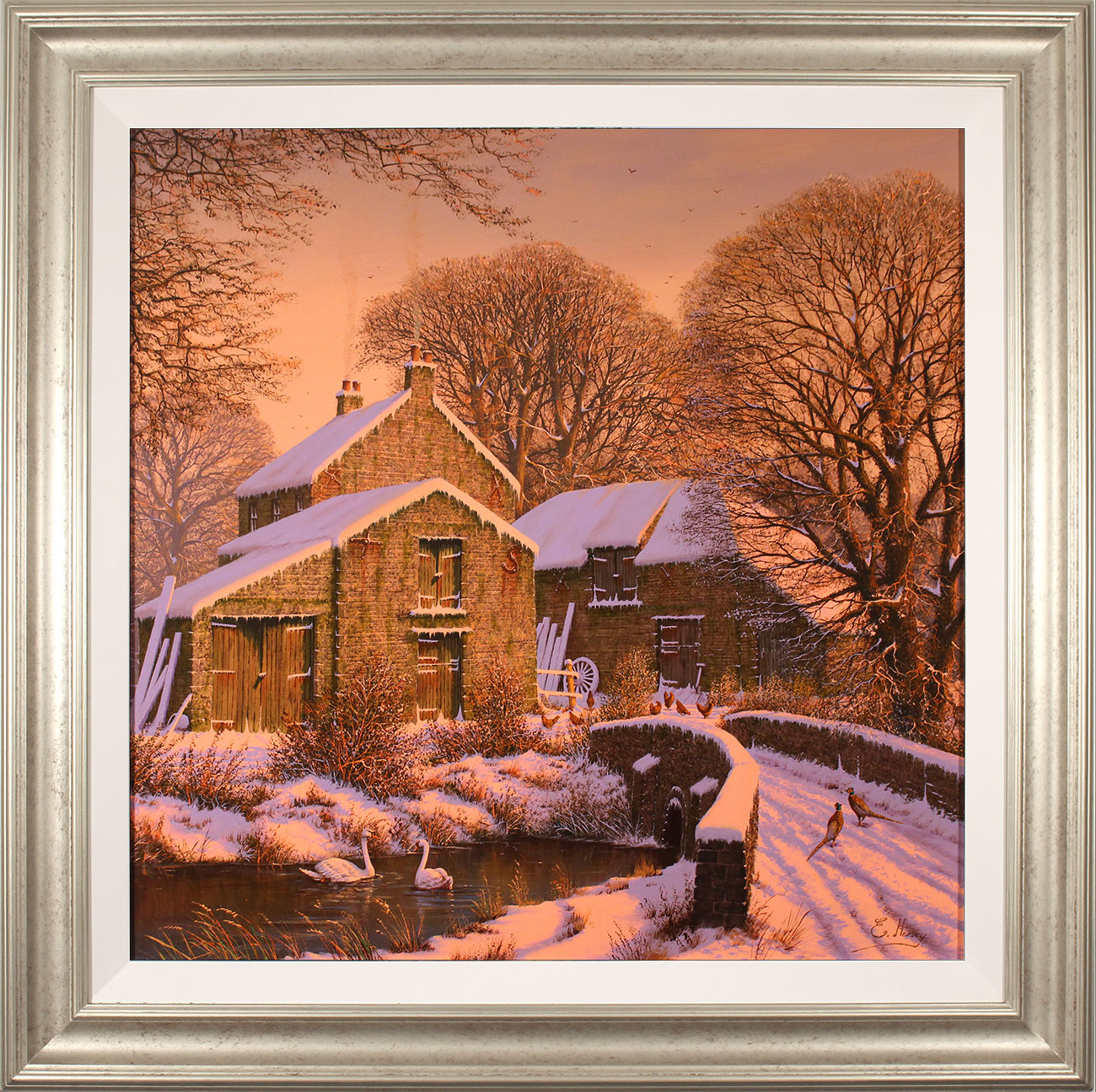 Edward Hersey, Original oil painting on panel, Warm Winter Glow Click to enlarge