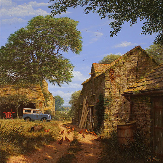 Edward Hersey, Original oil painting on panel, Memories of the Yorkshire Dales No frame image. Click to enlarge