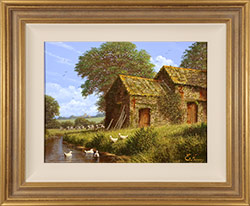 Edward Hersey, Original oil painting on panel, Summer Serenity Medium image. Click to enlarge