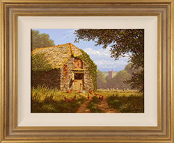 Edward Hersey, Original oil painting on panel, The Lucky Barn, North Yorkshire Medium image. Click to enlarge