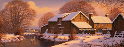 Edward Hersey, Signed limited edition print, Winter Warmth, Yorkshire Dales Medium image. Click to enlarge