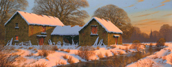 Edward Hersey, Signed limited edition print, The Warmth of Winter, Yorkshire Dales Medium image. Click to enlarge