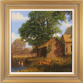Edward Hersey, Original oil painting on canvas, Oak View Farm, The Cotswolds Medium image. Click to enlarge