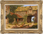 Edward Hersey, Original oil painting on canvas, Through the Archway, North Yorkshire Medium image. Click to enlarge