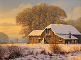 Edward Hersey, Original oil painting on canvas, Fading Light, North Yorkshire Medium image. Click to enlarge