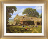 Edward Hersey, Original oil painting on canvas, Summer Grazing Medium image. Click to enlarge