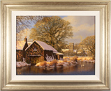 Edward Hersey, Original oil painting on canvas, Bright Winter Morning, The Cotswolds Medium image. Click to enlarge