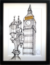 Edward Waite, Original acrylic painting on canvas, Big Ben Medium image. Click to enlarge