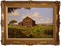 Edward Hersey, Original oil painting on canvas, Cows and Barn Medium image. Click to enlarge