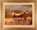 Edward Hersey, Original oil painting on canvas, Cotswolds Farm  Medium image. Click to enlarge