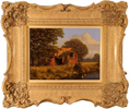 Edward Hersey, Original oil painting on canvas, Cotswolds Farm  Medium image. Click to enlarge