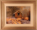 Edward Hersey, Original oil painting on canvas, Cotswolds Farm  Medium image. Click to enlarge