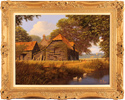 Edward Hersey, Original oil painting on canvas, Cotswolds Farm Medium image. Click to enlarge