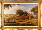 Edward Hersey, Original oil painting on canvas, Cotswolds Farm Medium image. Click to enlarge