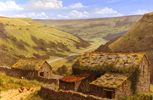 Edward Hersey, Original oil painting on canvas, Kisdon Valley, Swaledale, North Yorkshire Medium image. Click to enlarge