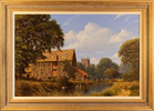 Edward Hersey, Original oil painting on canvas, Across The River, Cotswolds Medium image. Click to enlarge