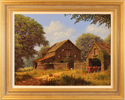 Edward Hersey, Original oil painting on canvas, Cotswolds Farm Medium image. Click to enlarge
