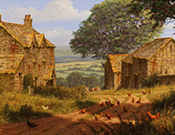 Edward Hersey, Original oil painting on canvas, Hill Top Farm, Cotswolds Medium image. Click to enlarge