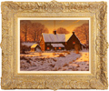 Edward Hersey, Original oil painting on canvas, Cotwolds Farm in Snow Medium image. Click to enlarge