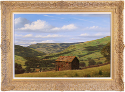 Edward Hersey, Original oil painting on canvas, Muker, North Yorkshire Medium image. Click to enlarge