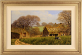 Edward Hersey, Original oil painting on canvas, East Yorkshire Farm House  Medium image. Click to enlarge