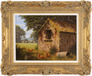 Edward Hersey, Original oil painting on canvas, North Yorkshire Barn Medium image. Click to enlarge