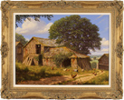 Edward Hersey, Original oil painting on canvas, Summer Farm Scene Medium image. Click to enlarge