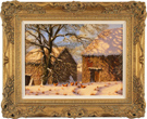 Edward Hersey, Original oil painting on canvas, Snow Scene Medium image. Click to enlarge