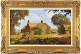 Edward Hersey, Original oil painting on canvas, Cotswolds Farm Medium image. Click to enlarge
