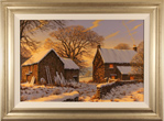Edward Hersey, Original oil painting on canvas, Swaledale in Snow, North Yorkshire Medium image. Click to enlarge