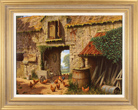 Edward Hersey, Original oil painting on canvas, Farmyard, North Yorkshire Medium image. Click to enlarge