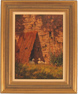 Edward Hersey, Original oil painting on canvas, Farm Scene Medium image. Click to enlarge